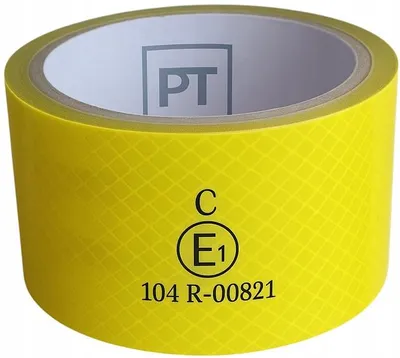 Image de Paper-tech Ruban de Sécurité de Contour Réfléchissant Jaune Fluo Microprismatique