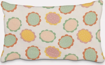 Produktbild von SCHÖNER LEBEN. Kissenhülle wollweiß mit Blumen Blüten bunt Größe 60x80cm (HxB) 60x80cm (HxB) Größe