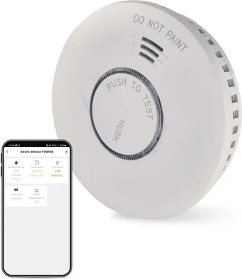 Produktbild von EMOS GoSmart Rauchmelder inkl. Batterie und App, zur Wandmontage, akustische Signalisation 85 dB, optische Warnmeldung, 10 Jahre Lebensdauer, P56500S