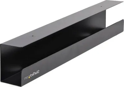 Image de Plateau de rangement de câbles pour bureau, longueur 60 cm, avec support pour multiprise
