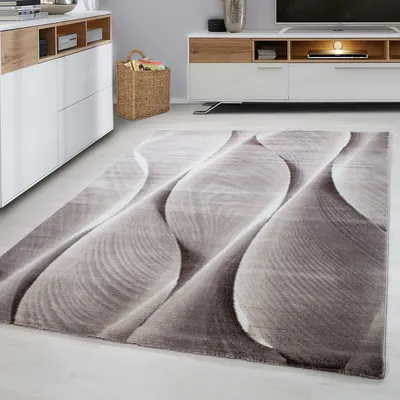 Image de Ayyildiz | Tapis Moderne Parma - 200 cm x 290 cm - Brun - Design Géométrique - Confort et Élégance