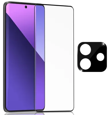 Obrázek produktu pro 1-balení Xiaomi Redmi Note 14 Ochranné sklo na displej & 1-balení ochrana objektivu - Tvrzené sklo 9H - Super kvalita 3D