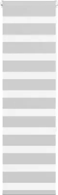 Image de Store zèbre gris clair largeur du tissu 40,9 cm polyester