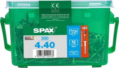 Produktbild von Spax Universalschrauben 4.0 x 40 mm TX 20 - 350 Stück Edelstahl