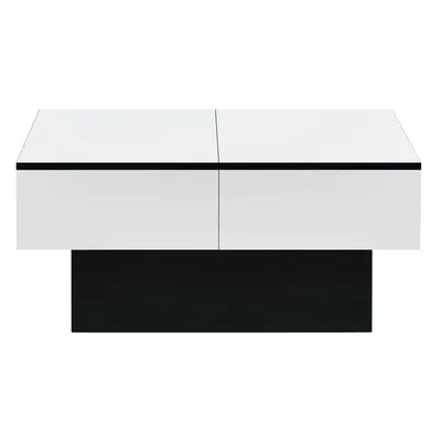 Immagine prodotto di In And OutdoorMatch Tavolino Arden - Con spazio di archiviazione - 80x60x40 cm - Bianco e nero - Truciolato - Look elegante