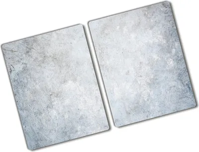 Produktbild von Tulup Glas Herdabdeckplatte - 2x40x52 cm - Glaskeramikkochfeld-Abdeckung Spritzschutz Glasabdeckplatte Kochplattenabdeckung und Schneidebrett - Zweiteilig - Sonstige - Beton - Grau