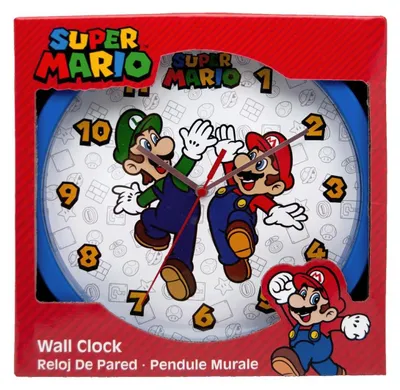 Imagen del producto de Reloj de pared de Super Mario Bros - Producto oficial de Kids Licensing para niños