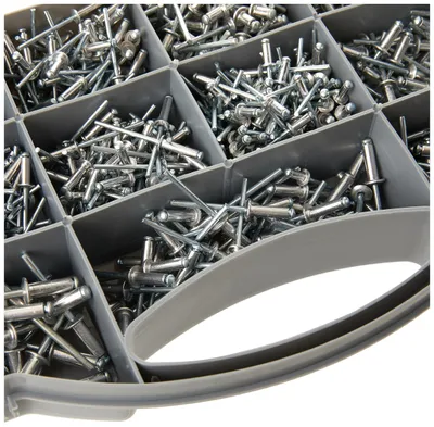 Immagine prodotto di Fixman 650-tlg. Punti metallici ciechi Sortiment Poppnieten Nieten Satz Popnieten Alu/Stahl