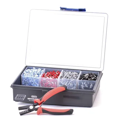 Immagine prodotto di Pinze a crimpare CIMCO Utensile a crimpare n. 101906 in set di 2900 punte isolate in confezione RAACO