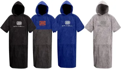 Produktbild von BRUNELLI Poncho Surf Badeponcho Handtuch 100% Baumwolle Schwimmen Kite - Farbe: BLACK