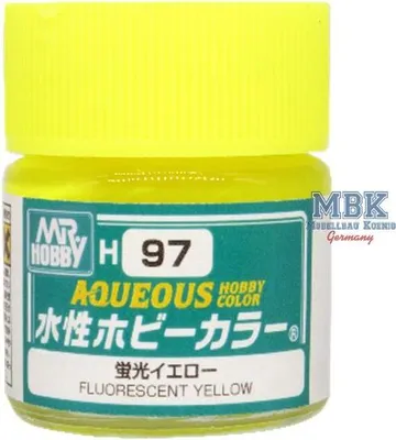 Produktbild von Mr Hobby - Gunze H-097 - Aqueous Hobby Colors (10 ml) Fluorescent Yellow - Neu