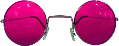 Produktbild von Hippie Sonnenbrille  modisches Accessoires für Karneval, Mottoparty, pink
