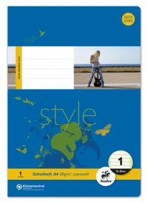 Produktbild von Staufen® style 040416001 Heft LIN1 - A4 16 Blatt 80g/qm 5/5/5mm liniert farbig