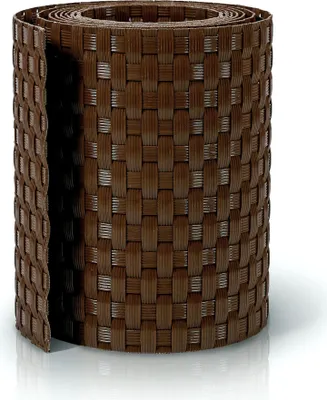 Produktbild von PE-Rattan Sichtschutzstreifen 255 cm x 19 cm braun