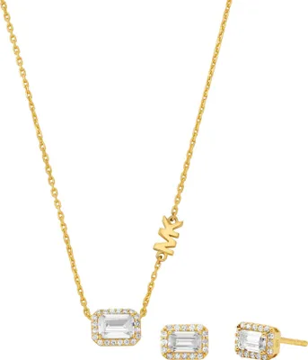 Produktbild von Schmuckset aus vergoldetem Silber MKC1759CZSET ( Halskette, Ohrringe)