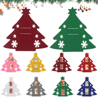 Weihnachtsgeldgeschenk mit Filzdekoration, Geldverpackung (Baum)