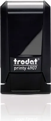 Produktbild von trodat printy 4907 13X6 mm mit Verschlussklappe, Farbe schwarz, incl. kostenl. Stempelplatte