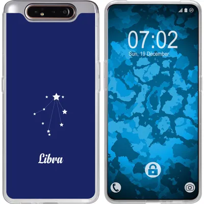 Produktbild von PhoneNatic Case kompatibel mit Samsung Galaxy A80 Silikon-Hülle SternzeichenLibra M9