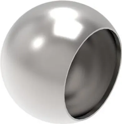 Produktbild von Sellon24® Edelstahl V2A Endkappe Kugel mit Sackloch 42,4 mm Stopfen Geländer Rohr geschliffen K320 S24U-0221-042