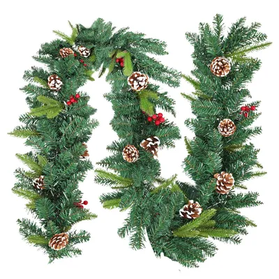 Image de XMTECH Guirlande de Noël 300cm avec LED Out-/Indoor - Guirlande de sapin éclairage de Noël Guirlande de Noël