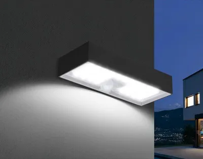 Immagine prodotto di Lampada da esterno a LED, alimentata a energia solare, 6 W, 3000 K, 800 lumen, grado di protezione IP65, ideale per l'illuminazione esterna e