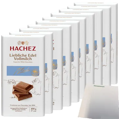 Produktbild von Hachez Schokolade Liebliche Edel Vollmilch VPE (10x100g Tafel) + usy Block
