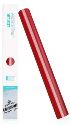 Produktbild von LOKLiK SG-HTV-1012-US-L-B2B, Hitzebeständige Vinylrolle, Glattes wärmeübertragendes Vinyl, Rot, Einfarbig, Glänzend, 305 mm