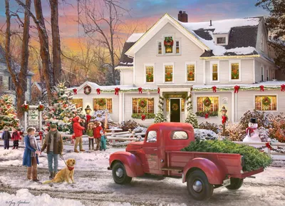 Productafbeelding van The inn at christmas jigsaw puzzle advent calendar 1000 - Set van 1000 - 24 puzzelsecties om te voltooien