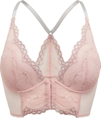 Produktbild von Gossard Lace Longline V-Bügel BH mit Frontverschluss Balettpink/Silver 70 C