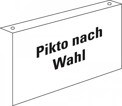 Produktbild von Dreifke® Aufkleber I Rettungs-Fahnenschild blanko, doppelseitig, zur Deckenmo...