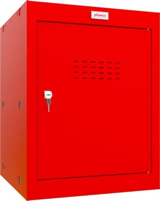 Produktbild von Phoenix CL0544RRK Würfel-Schließfach Cube Locker 66L Rot - Schlüsselschloss - Für Hause, Büro, Fitness, Schüle