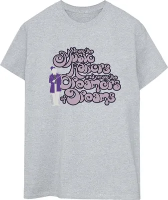 Produktbild von Willy Wonka - "Dreamers Text" T-Shirt für Damen BI47198 (L) (Grau)