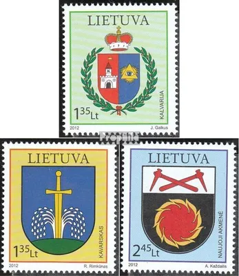 Produktbild von Briefmarken Litauen 2012 Mi 1093-1095 (kompl.Ausg.) postfrisch Wappen