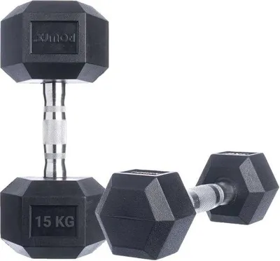 Produktbild von Famanu Hexagon-Dumbbells Set - Gummibeschichtete Gewichte für Home Fitness | 2-32,5 kg | Rutschfeste Griffe