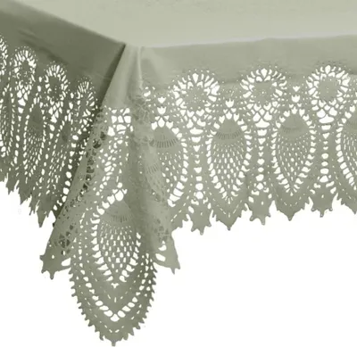 Produktbild von Tischdecke abwaschbar Häkelspitze Amira grün 137x180cm