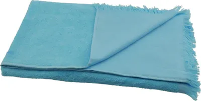 Produktbild von Hamamtuch Duschtuch Frottee mit geraden Fransen ca. 90x180 cm türkis