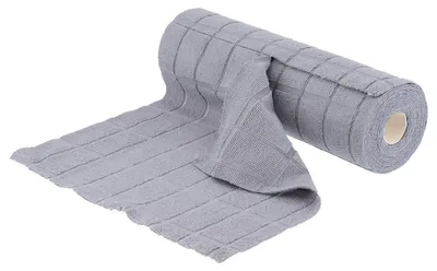 Produktbild von Rolle mit 30 mikrofasertüchern mit karomuster, 30 × 30 cm – grau - Tendance