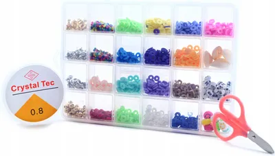 Produktbild von XXL Perlen Set zum Auffädeln - Buchstaben & Große Perlen - Schmuck Bastelset für Kinder Kreativ
