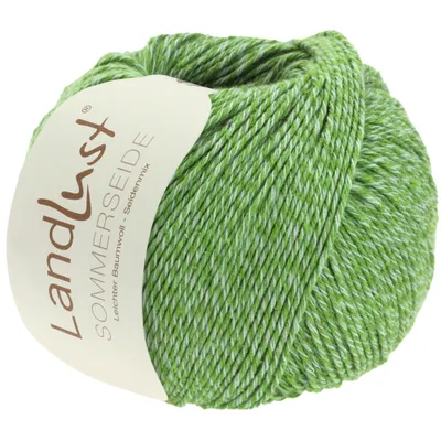 Produktbild von Lana Grossa LANDLUST SOMMERSEIDE 50 g leichtes Sommergarn aus Baumwolle und Seide 170 m, Farbe:049 - Jade