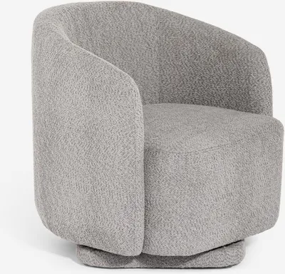 Produktbild von Sessel modern Stoff Bouclè Wohnzimmer drehbar Orav - Grau