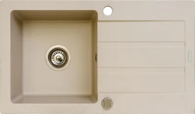 Produktbild von Einbeckenspüle mit Abtropffläche Maidsinks Promo 76x44 1B 1D E070053701