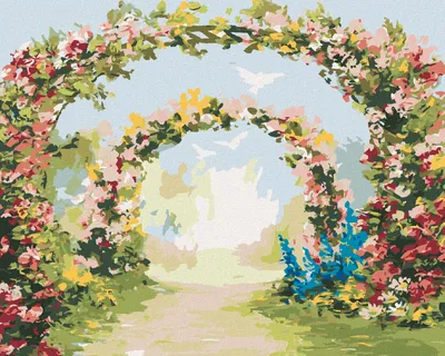 Produktbild von Zuty - Malen nach Zahlen - BLUMENTOR, 40x50 cm, mit Keilrahmen (bereits gespannt)