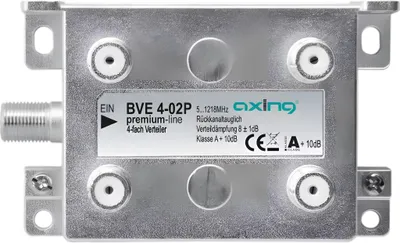 Image de Axing BVE 4-02P, Séparateur, 5 - 1218 MHz, Gris, A, 8 dB, F