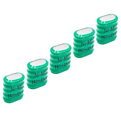 Produktbild von vhbw 5x NiMH Ersatz Knopfzellen-Akku (150 mAh, 6 V, NiMH)