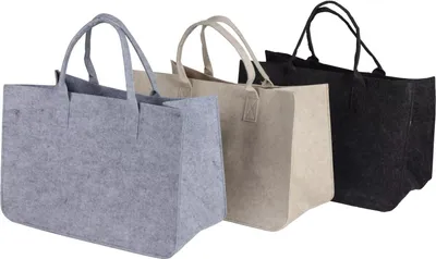 Image de BURI Sac en feutre Cheminée Bois de chauffage Panier Porter Shopper Rangement Achats Journaux