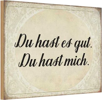 Produktbild von vianmo Holzschild 12x18 cm du hast es gut mich Dekoration