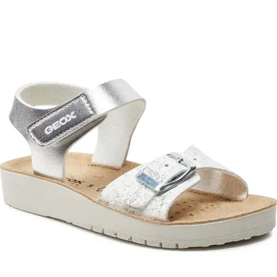 Produktbild von Geox Mädchen Klassische Sandalen J15EAB 0BNBL C0434 Farbe: Silber Größe: 30