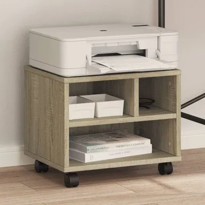 Produktbild von Möbel Druckerständer mit Rollen Sonoma-Eiche 41x32x34,5 cm - Schreibtische 840613