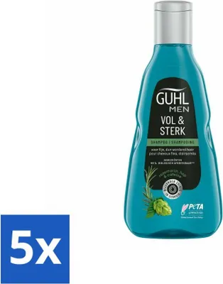 Produktbild von Guhl - Shampoo - Männer Voll & Stark - 250 ml - Vorteilspack - 5 Stücke