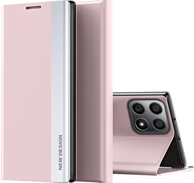 Obrázek produktu pro Honor X8 Pouzdro, MagnetickéPolyuretanKožené Pouzdro s Funkcí Stojánku pro Honor X8 Růžový